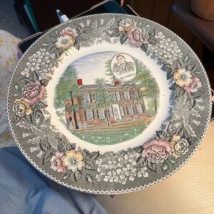 VTG Staffordshire Jonroth My Old Kentucky Home Plate 10” Stephen Foster